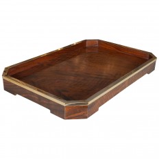 Rectangular wooden tray 